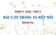 Bài 7.35 trang 43 Toán 7 Kết nối tri thức Tập 2